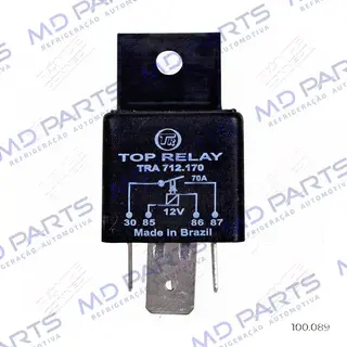 Relé Auxiliar de Potência 70A 12 Volts 4 Terminais Sendo 2 9,5mm Ar Condicionado Máquina New Holland 83989947 / Massey Ferguson 062221R1