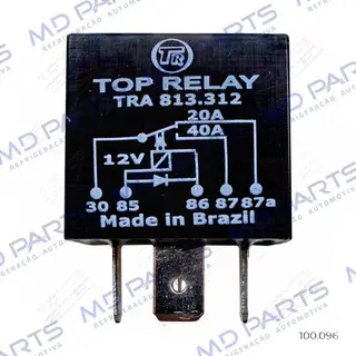 Relé Auxiliar Reversor com Diodo Paralelo a Bobina 5 Terminais sem Suporte 12 Volts 20/40A Selado / Ventilador do Radiador Citröen/ Renault Clio/ Megane/ Scenic/ Traffic 2000> OEM: 7700844253