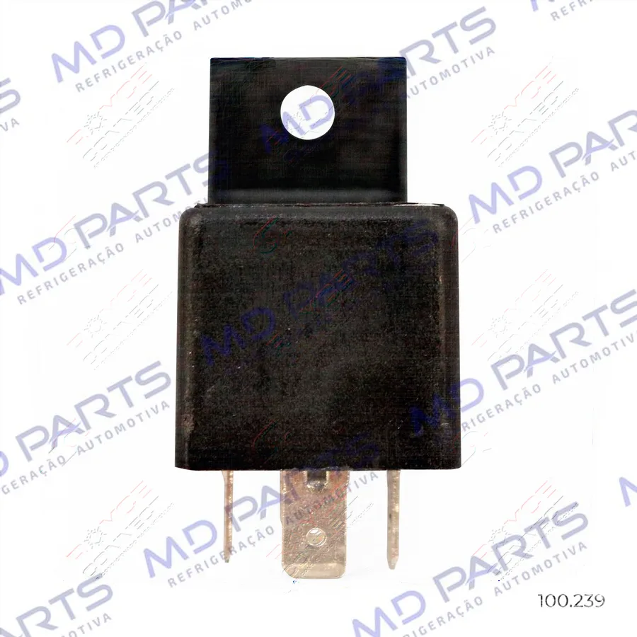 Relé Ar Condicionado Universal Chevrolet Vectra/ D20/ Volkswagen/ Peugeot/ Renault/ Citröen 5 Pinos - 40/10 Ampéres c/Suporte - 12 Volts
