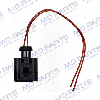 Chicote Conector 2 Vias Válvula Torre Eletrônica Compressor Mahle / Sanden Volkswagen Amarok / Polo / Jetta / Passat