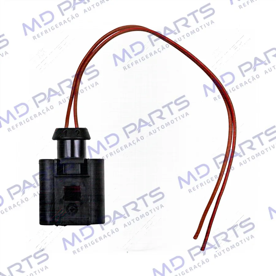 Chicote Conector 2 Vias Válvula Torre Eletrônica Compressor Mahle / Sanden Volkswagen Amarok / Polo / Jetta / Passat