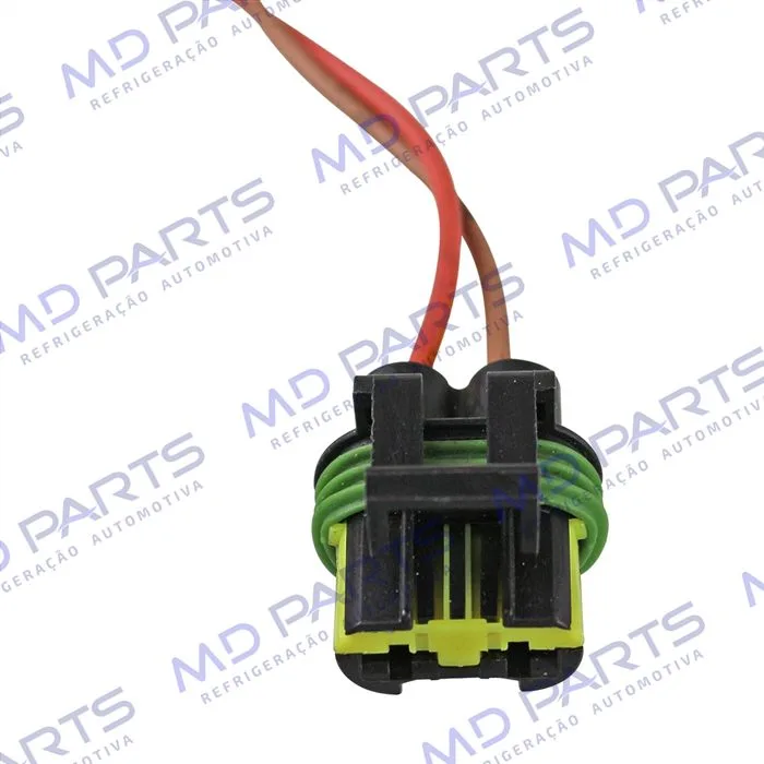 Chicote Conector 2 Vias Eletroventilador Resistência Fiat Palio/ Ford Ecosport/ Fiesta/ Chevrolet Celta/ Corsa/ Volkswagen Gol G5/G6/ G7 / Fox/ Polo — foto 3