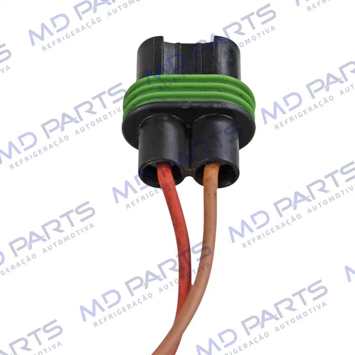 Chicote Conector 2 Vias Eletroventilador Resistência Fiat Palio/ Ford Ecosport/ Fiesta/ Chevrolet Celta/ Corsa/ Volkswagen Gol G5/G6/ G7 / Fox/ Polo — foto 4