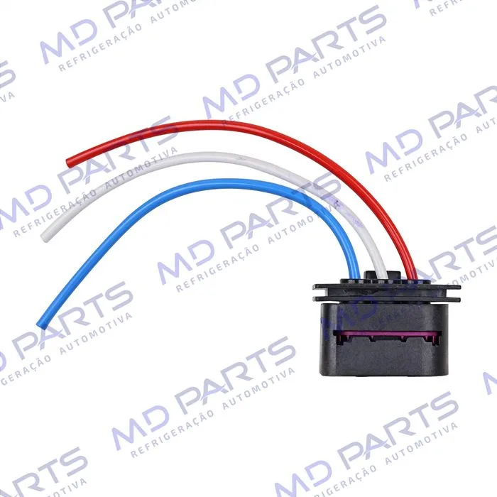Chicote Conector 3 Vias Motor do Eletroventilador e Resistência Eletroventilador Citröen / Peugeot — foto 2