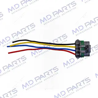 Chicote Conector 4 Vias da Resistência RC.420.107 da Caixa Evaporadora Caminhão Mercedes Benz Axor/ Atego