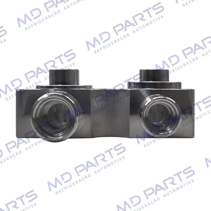 Válvula Conector s/ Válvula de Serviço Compressor Harrison/ Delphi CVC Chevrolet Corsa/ Vectra/ S10 2.4 e 2.8 Diesel - Alumínio — foto 4
