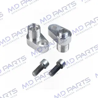 Conector Adaptador para Condensador 650.208 Ford F250/F350/F4000 Saida 8mm Alumínio - Pacote Com 2 Pçs