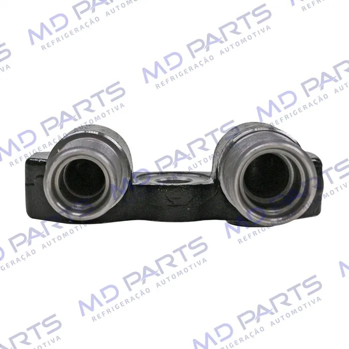 Conector de Descarga e Sucção da Tampa Traseira Compressor Seltec / Sanden - Aço — foto 6