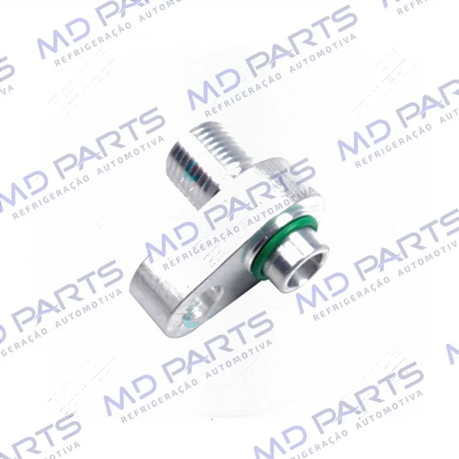 Conector O´ring do Condensador Volkswagen Fox Niple 8mm, Rosca 6mm O'ring - Alumínio