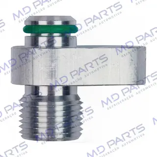 Conector Adaptador para Condensador Radial 8 e Niple 8 para Parafuso M8 - Alumínio