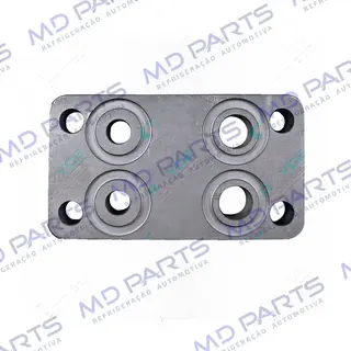 Válvula Conector Compressor 10P15 Para Elevar a Altura e Não Cortar a Fixação Traseira Do Compressor Aplicação Mercedes Benz Accelo - Alumínio