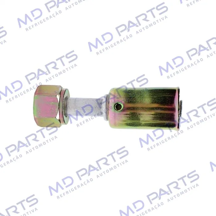 Conexão O'ring Reta Fêmea 06mm Aluminio c/ Clip