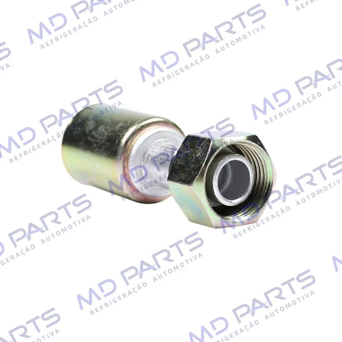 Conexão O'ring Reta Fêmea 10mm Aluminio Com Clip — foto 2