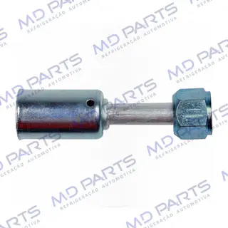 Conexão Flare Reta Fêmea 06mm Aluminio c/ Clip