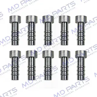 Conexão Salva Vida 10mm Aluminio Encaixe Interno Pacote Com 10 Pçs