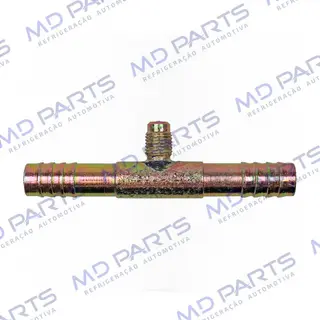 Emenda 10mm Aço c/ Válvula de Serviço R12 s/Clip