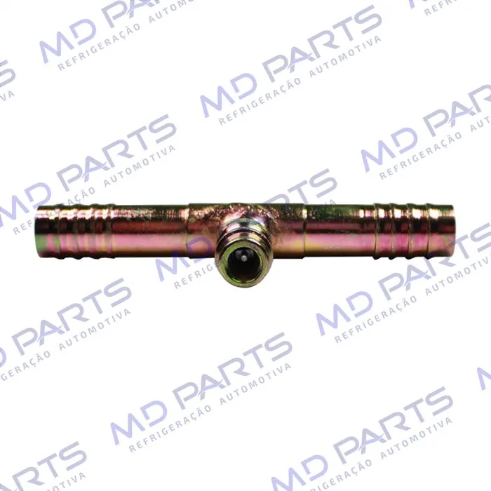 Emenda 10mm Aço c/ Válvula de Serviço R134a s/ Clip — foto 2