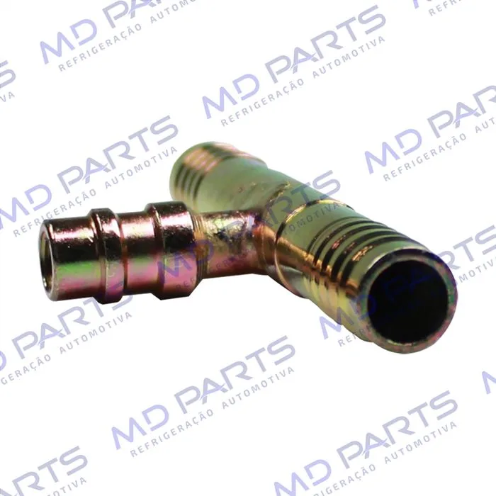 Emenda 10mm Aço c/ Válvula de Serviço R134a s/ Clip — foto 3