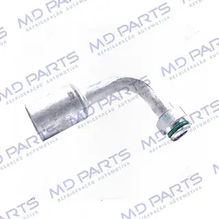 Conexão Alumínio 110° 10mm da Mangueira do Compressor ao Evaporador Fiat Palio