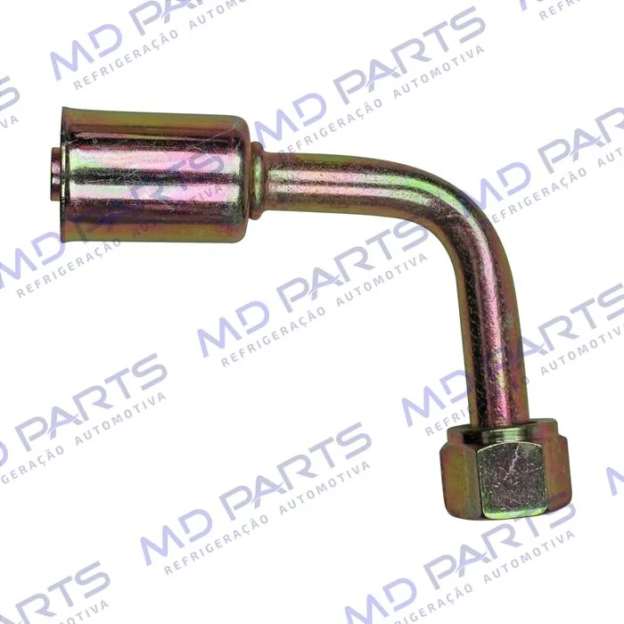Conexão 90º Aço 08mm da Mangueira Compressor ao Evaporador Volkswagen Santana R134a