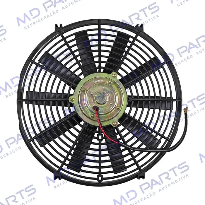 Eletroventilador Universal 14 Polegadas Pás Reta - 24 Volts - Qualidade BB