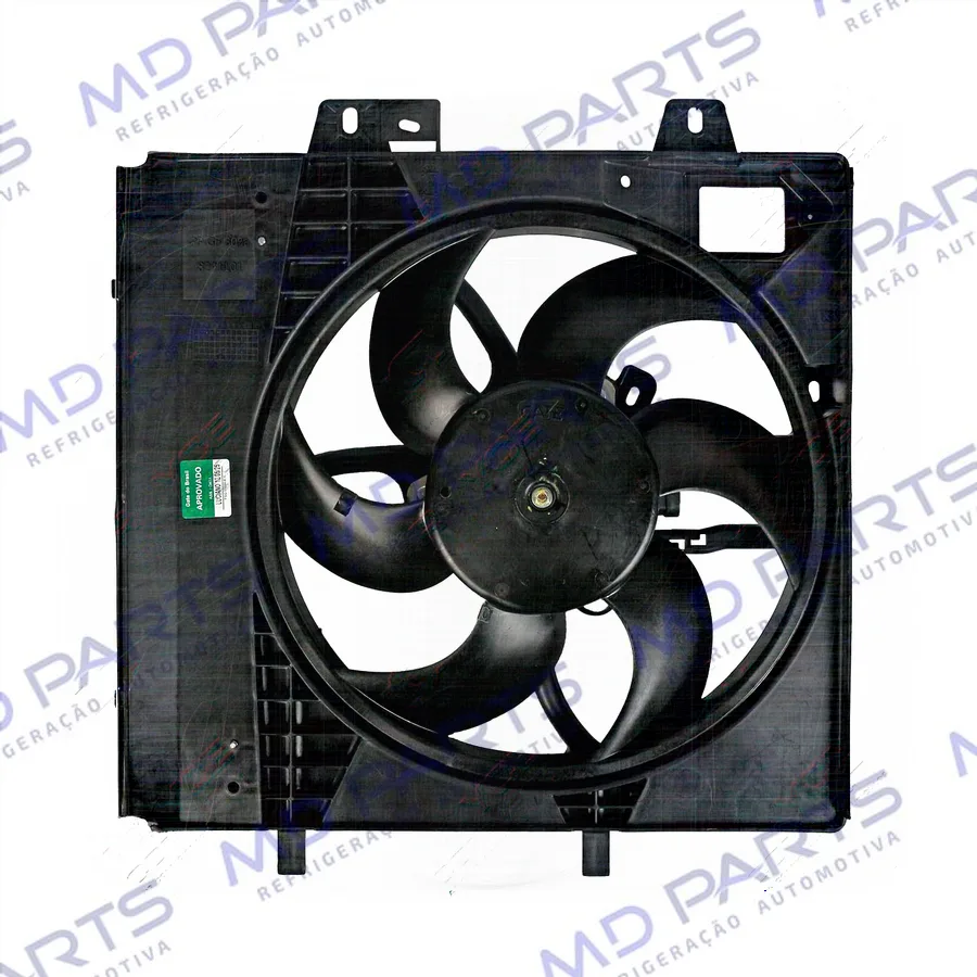 Eletroventilador do Radiador e Condensador c/ Defletor Peugeot 208/ Citroen C3/ Aircross 1.4/1.6 2008> - 12 Volts
