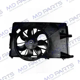 Eletroventilador do Radiador com Defletor Chevrolet Meriva 2003 Até 2005 - 12 Volts OEM: 52402308