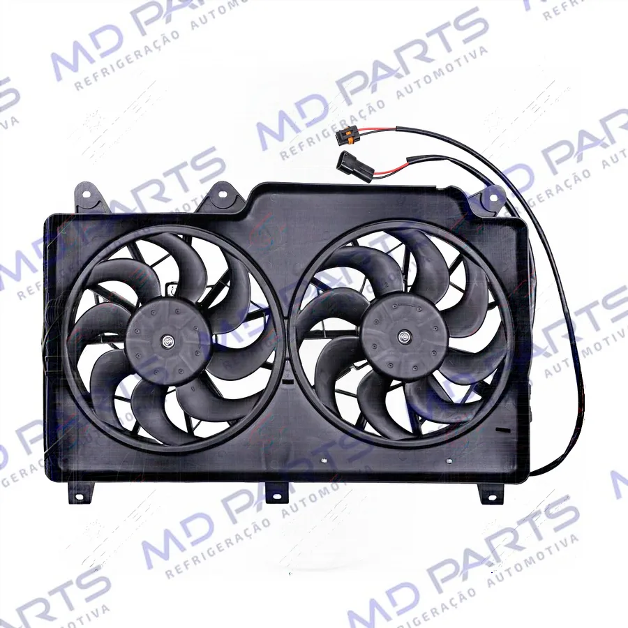 Eletroventilador Duplo c/ Defletor do Radiador Chevrolet S10 / Blazer c/ Ar Condicionado 03/1995> - 12 Volts OEM: 93358515