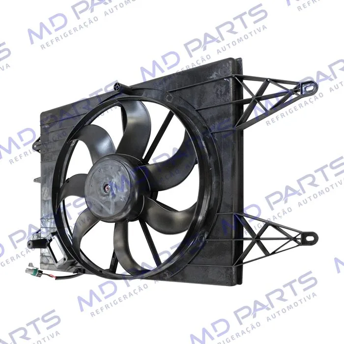 Eletroventilador do Radiador Volkswagen Polo/ Gol G5/ Saveiro G5/ Voyage/ Fox 3 Pinos Todos 2007> Importado - 12 Volts — foto 2