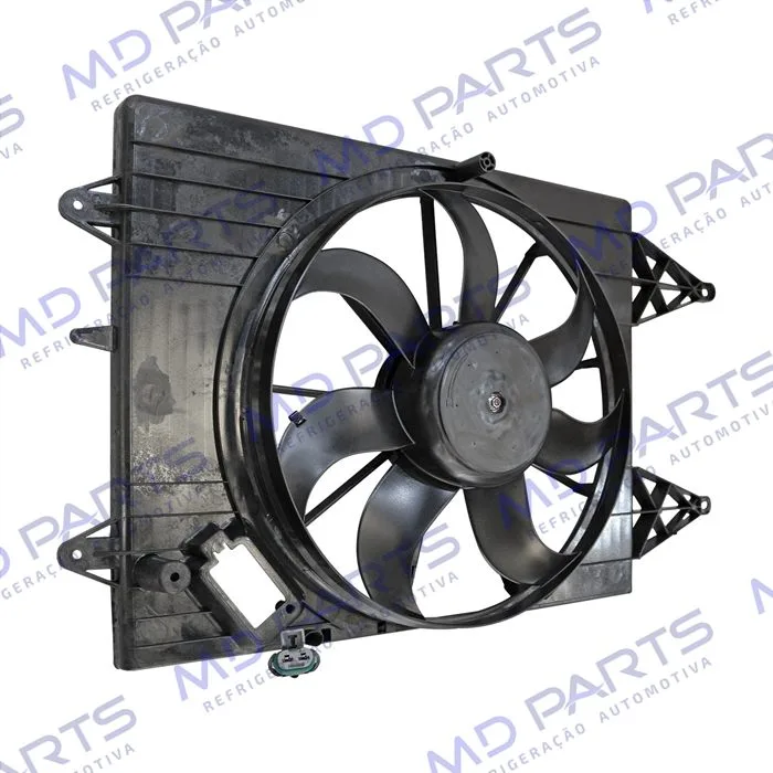 Eletroventilador do Radiador Volkswagen Polo/ Gol G5/ Saveiro G5/ Voyage/ Fox 3 Pinos Todos 2007> Importado - 12 Volts — foto 3