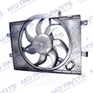 Eletroventilador do Radiador c/ Defletor Fiat Palio/ Siena 1.0/1.4 HPP 2008> / Strada 1.4 Sistema Behr - 12 Volts OEM:51801318 / 51851670