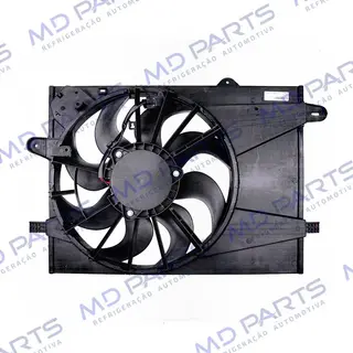 Eletroventilador do Radiador c/ Defletor Chevrolet Onix/ Cobalt/ Spin/ Prisma 1.0/1.4 Câmbio Manual 2017> - 12 Volts OEM: 16479570