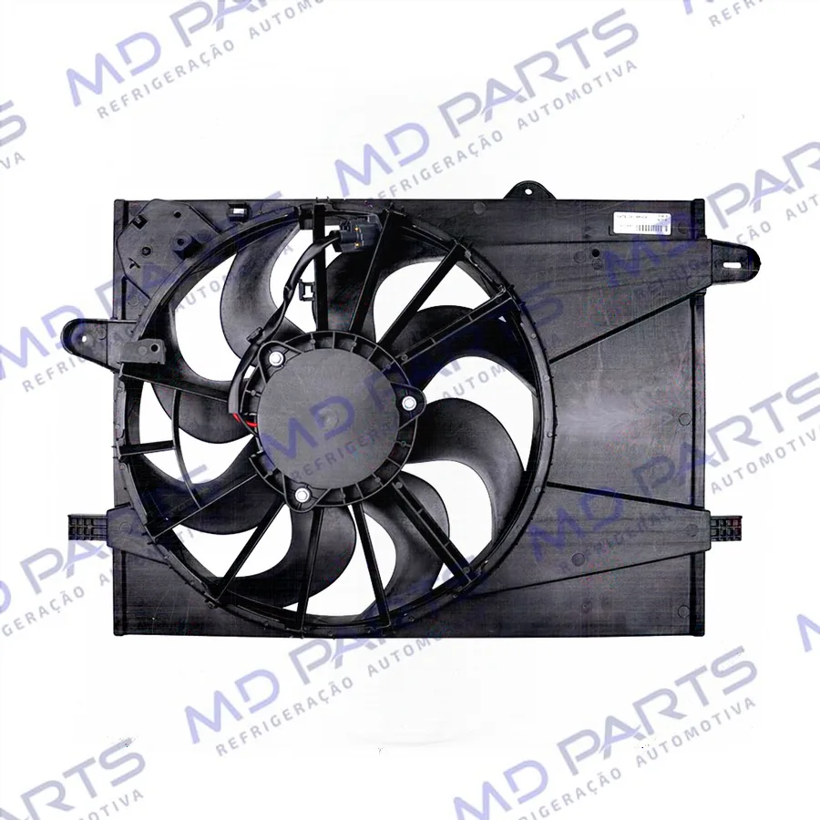 Eletroventilador do Radiador c/ Defletor Chevrolet Onix/ Cobalt/ Spin/ Prisma 1.0/1.4 Câmbio Manual 2017> - 12 Volts OEM: 16479570