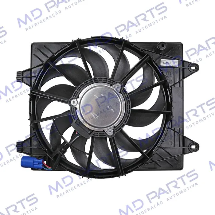 Eletroventilador do Radiador c/ Defletor Fiat Uno 1.0 Câmbio Manual 2017> - 12 Volts OEM: 565655346