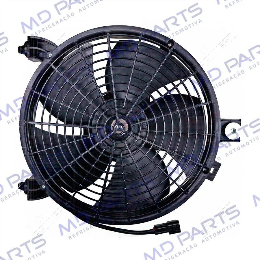 Eletroventilador do Condensador Mitsubishi L200 Triton 2009>/ Pajero Dakar 2008>/ Pajero Full 2011>/ Pajero HPE 2008>/ Pajero TR4 2009> - 12 Volts OEM: MN123607/AVLD14001