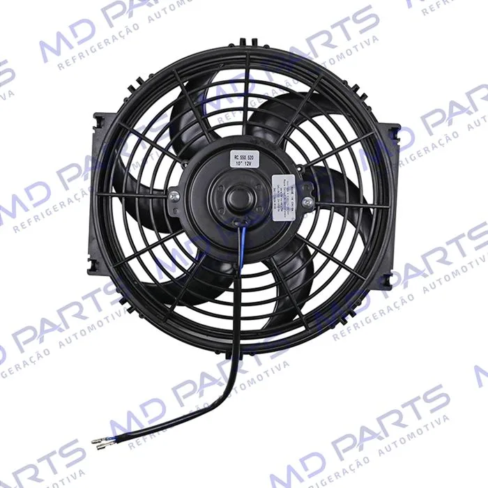 Eletroventilador Universal Soprante 10 Polegadas Pás em S - 12 Volts - Embalagem c/ 10 Pçs
