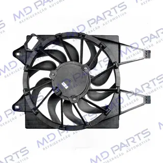 Eletroventilador do Radiador Fiat Novo Uno 2010>/ Palio 2012> Modelo Denso Sem Resistência - 12 Volts