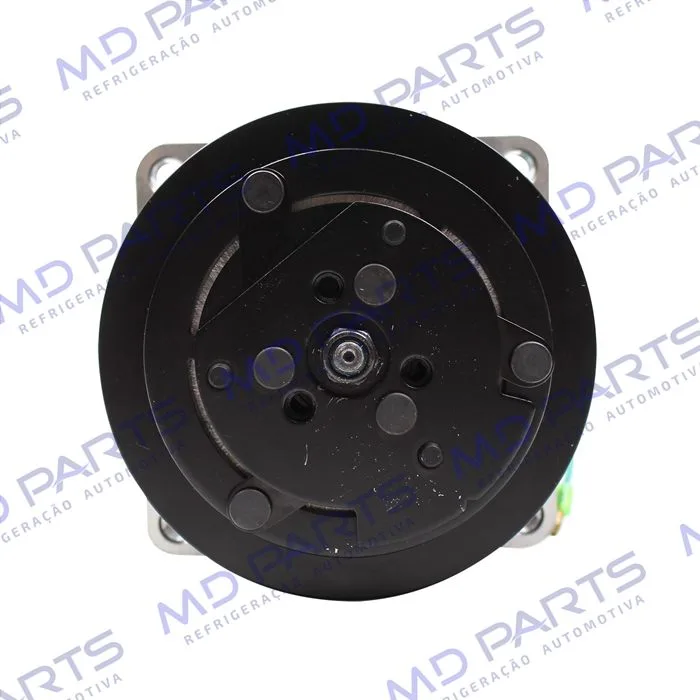 Compressor Modelo AA7H15AA 8 Orelhas - 24 Volts Polia 2A 132mm Saida Vertical 200cc Máquina New Holland / Máquina Empilhadeira Kalmar DRF450 R134a — foto 3