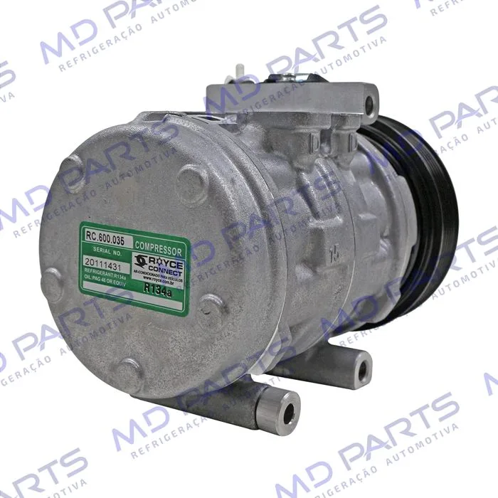 Compressor Ford F250 Motor MWM 10P15 R134a - 12 Volts Polia 6pk 125mm OEM: 2C35-19D629-AA — foto 6