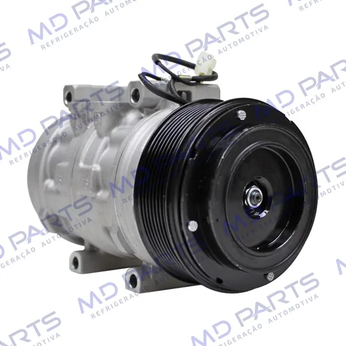 Compressor 10P15 Máquina Colheitadeira John Deere CB2500H - 12 Volts Polia 8pk 123mm OEM: DQ49620 — foto 4