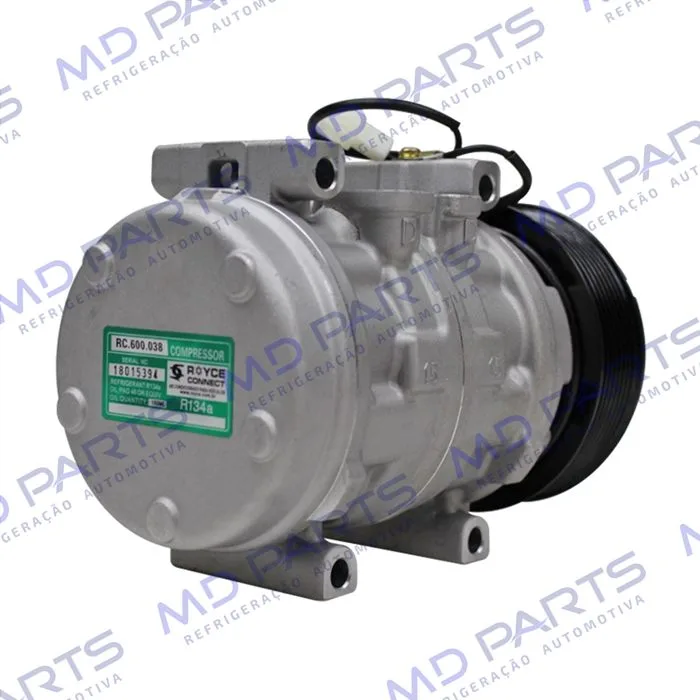 Compressor 10P15 Máquina Colheitadeira John Deere CB2500H - 12 Volts Polia 8pk 123mm OEM: DQ49620 — foto 6