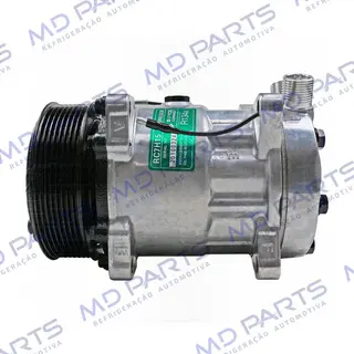 Compressor Modelo AA7H15AA Máquina New Holland 8 Orelhas - 12 Volts Polia 8pk 119mm R134a