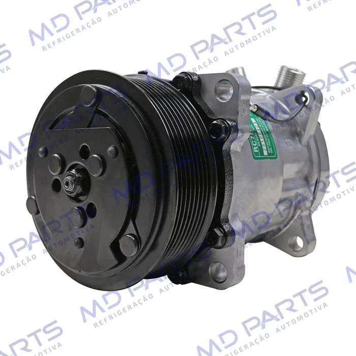 Compressor Modelo AA7H15AA Máquina New Holland 8 Orelhas - 12 Volts Polia 8pk 119mm R134a — foto 2