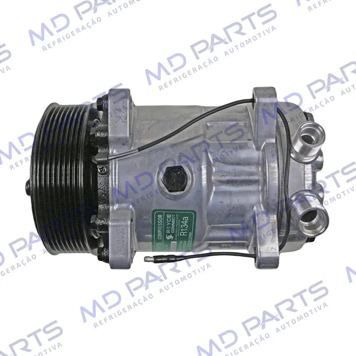 Compressor Modelo AA7H15AA Máquina New Holland 8 Orelhas - 12 Volts Polia 8pk 119mm R134a — foto 8