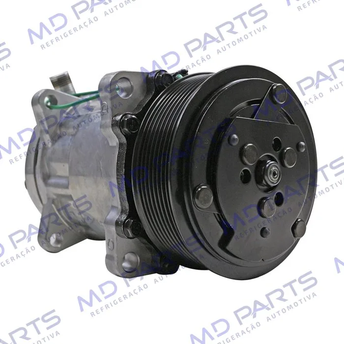 Compressor Modelo Sanden AA7H15AA 8 Orelhas 200cc Caminhão MAN TGX 2010 > / Meteor Motor MAN 2020 > - 24 Volts Polia 8pk 119mm R134a OEM: 2V3820803/ 2V5820803B — foto 4