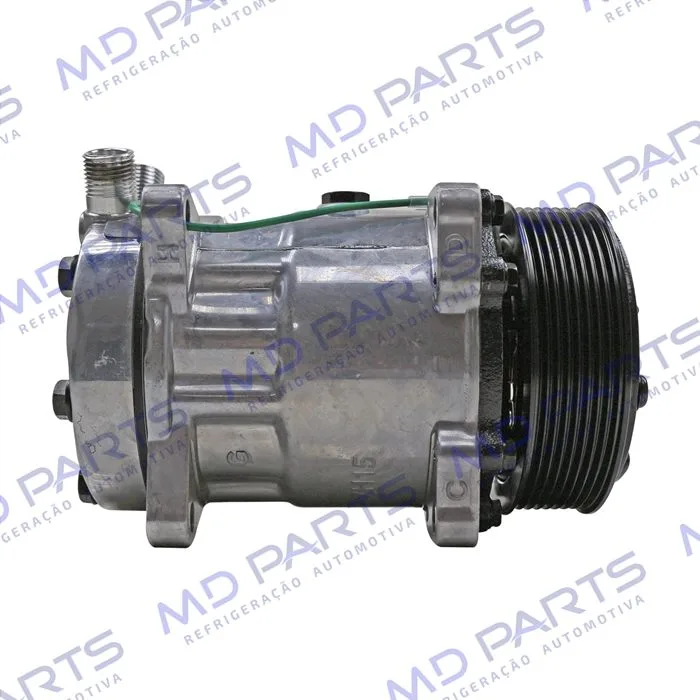 Compressor Modelo Sanden AA7H15AA 8 Orelhas 200cc Caminhão MAN TGX 2010 > / Meteor Motor MAN 2020 > - 24 Volts Polia 8pk 119mm R134a OEM: 2V3820803/ 2V5820803B — foto 5
