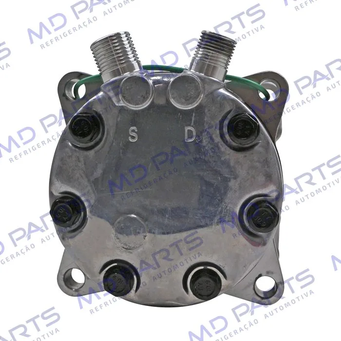 Compressor Modelo Sanden AA7H15AA 8 Orelhas 200cc Caminhão MAN TGX 2010 > / Meteor Motor MAN 2020 > - 24 Volts Polia 8pk 119mm R134a OEM: 2V3820803/ 2V5820803B — foto 7