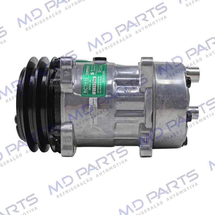 Compressor Modelo AA7H15AA 8 Orelhas Descarga / Sucção Traseira O'ring - 24 Volts Polia 2A 132 mm R134a