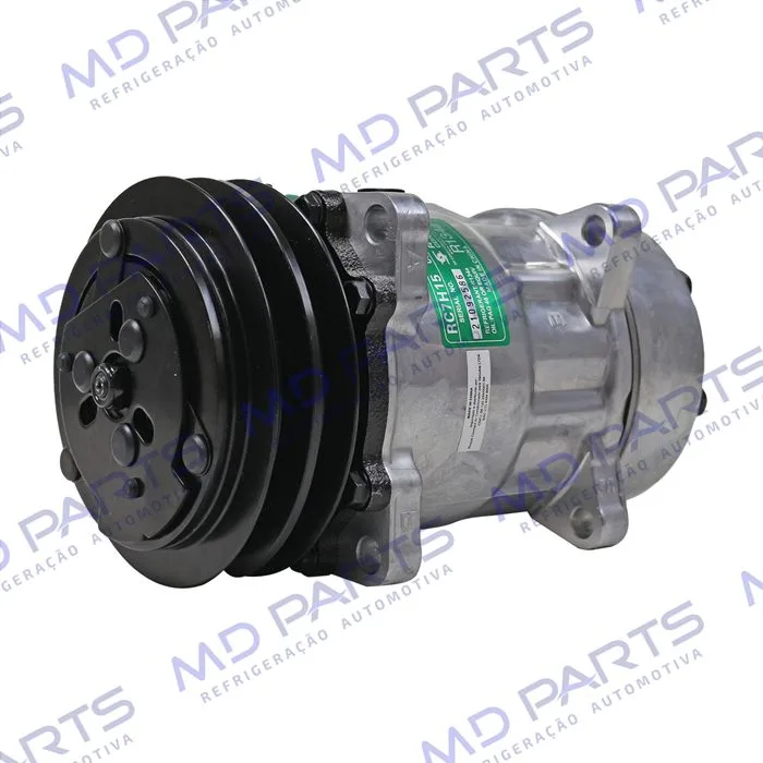 Compressor Modelo AA7H15AA 8 Orelhas Descarga / Sucção Traseira O'ring - 24 Volts Polia 2A 132 mm R134a — foto 2