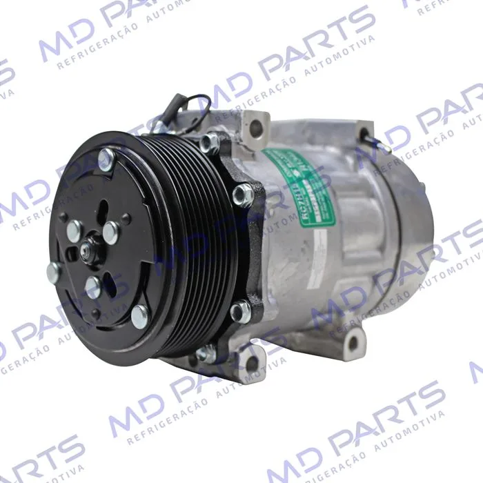 Compressor Modelo AA7H15AA Land Rover Defender Parafuso Passante Descarga / Sucção Traseira O'ring - 12 Volts Polia 8pk 119mm — foto 2